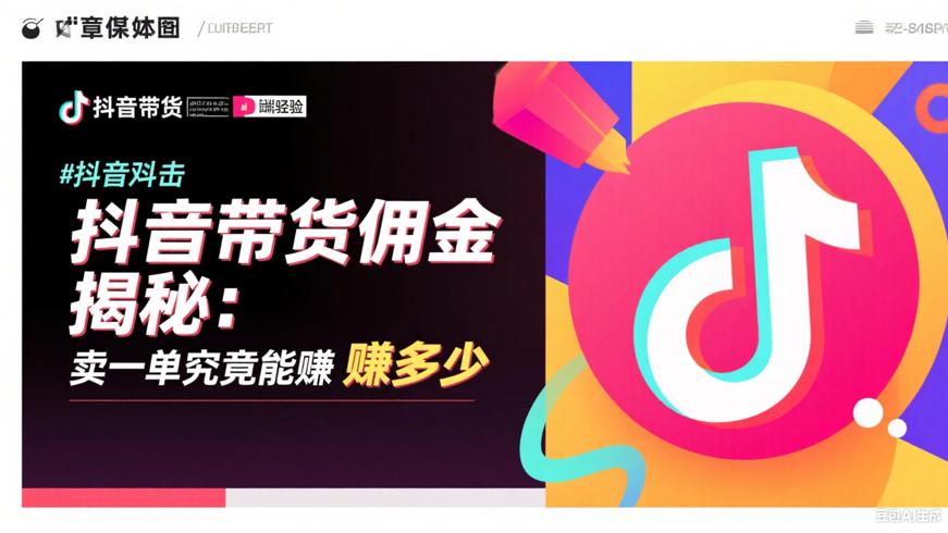 抖音带货佣金揭秘：卖一单究竟能赚多少