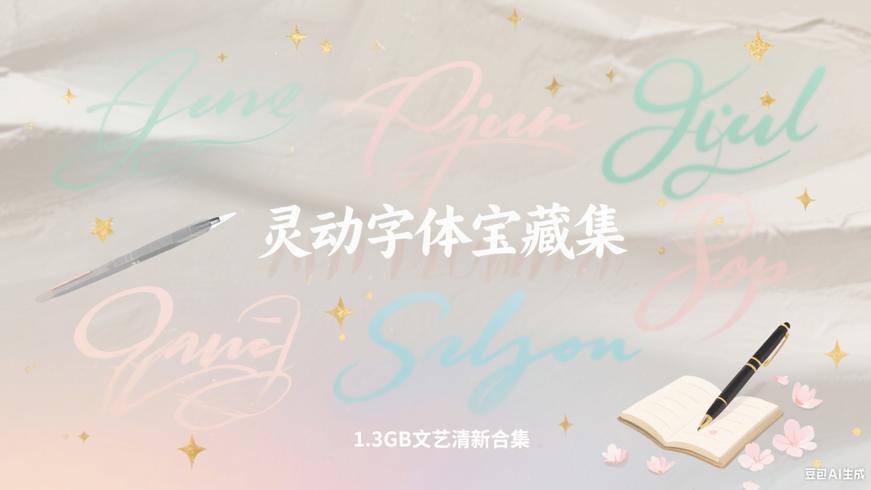 1.3GB文艺清新签名字体合集：设计的灵动宝藏