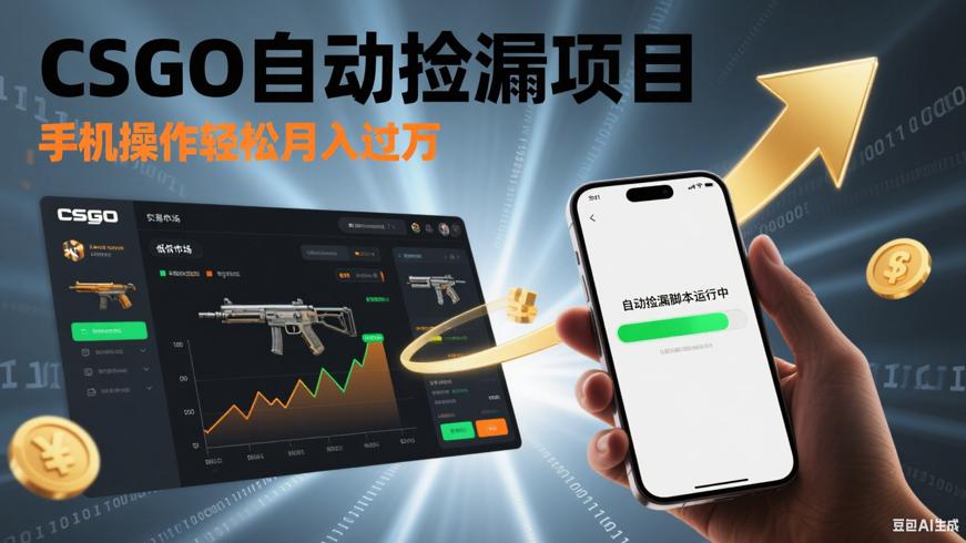 CSGO自动捡漏项目：手机操作轻松月入过万