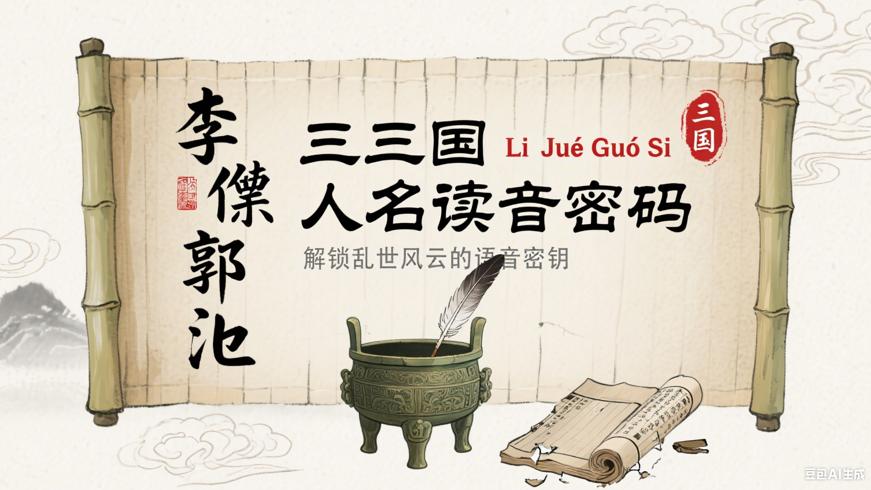李傕郭汜怎么读：解锁三国乱局的语音密码