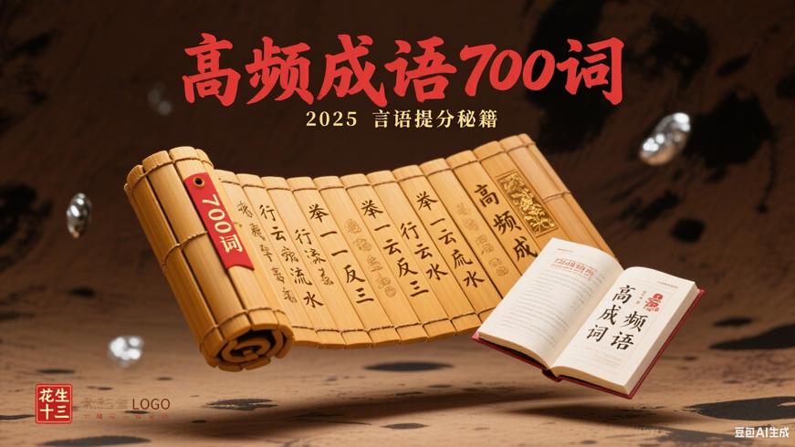 2025花生十三高频成语700词：言语提分秘籍