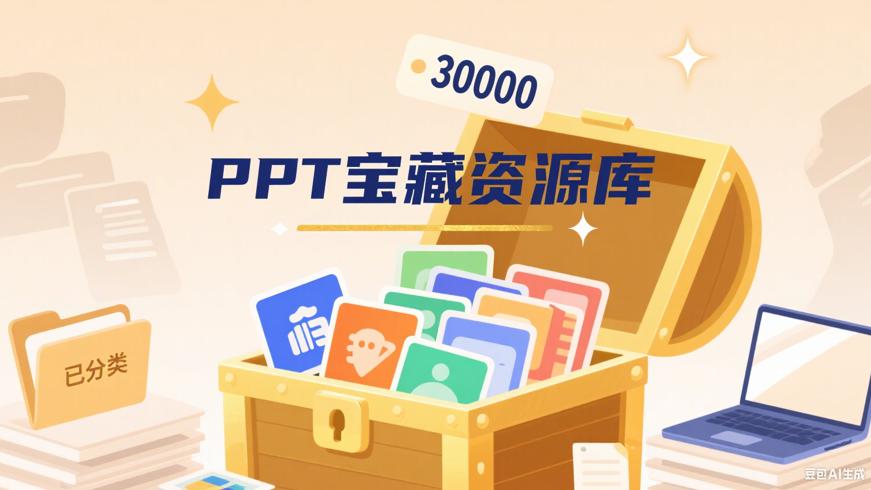 30000套已分类PPT模板：PPT制作的宝藏资源