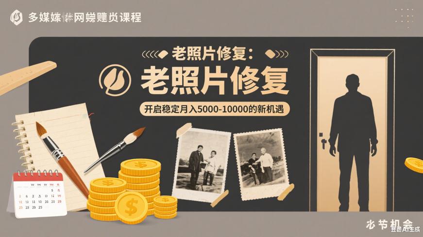 老照片修复：开启稳定月入5000-10000的新机遇