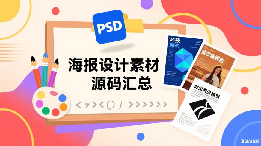 各行业海报设计素材及PSD源码汇总：创意基石