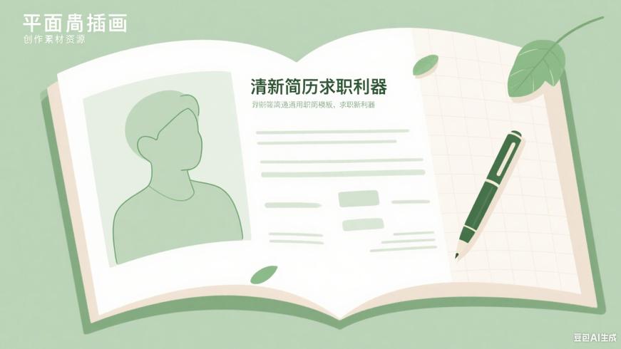 浅绿小清新简约通用求职简历模板：求职新利器