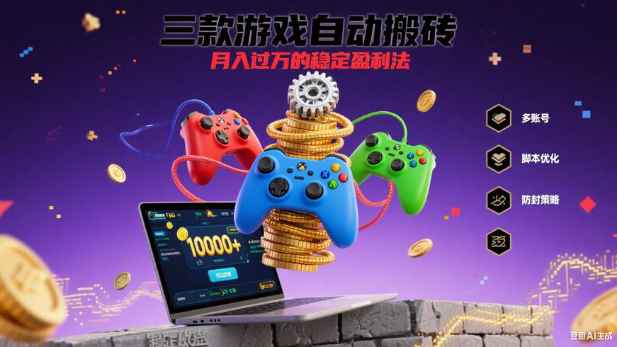 三款游戏自动搬砖：月入过万的稳定盈利法