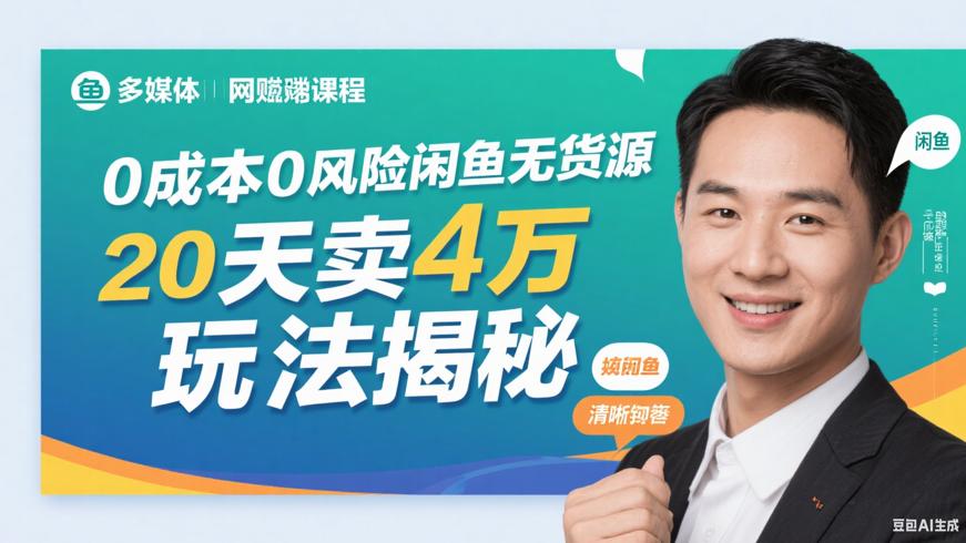 0成本0风险闲鱼无货源20天卖4万玩法揭秘