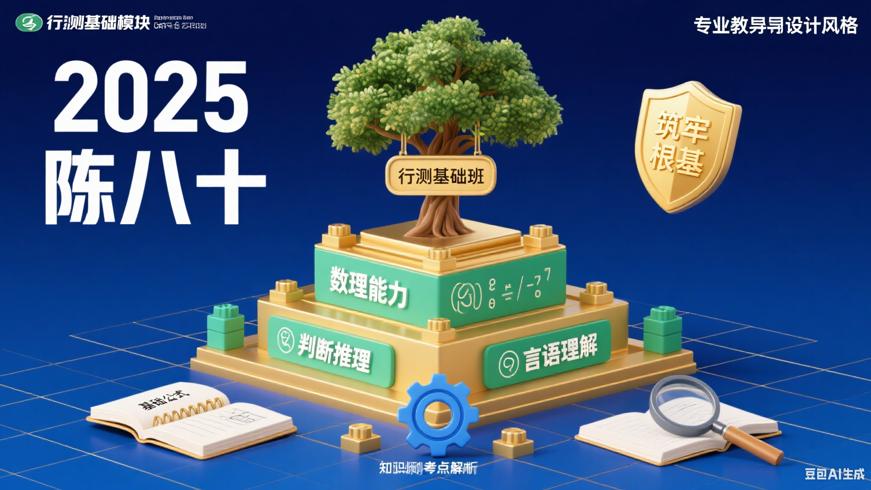 2025陈八十行测基础班：筑牢公考行测根基