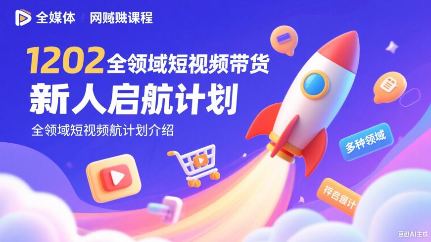 1202全领域短视频带货新人启航计划介绍