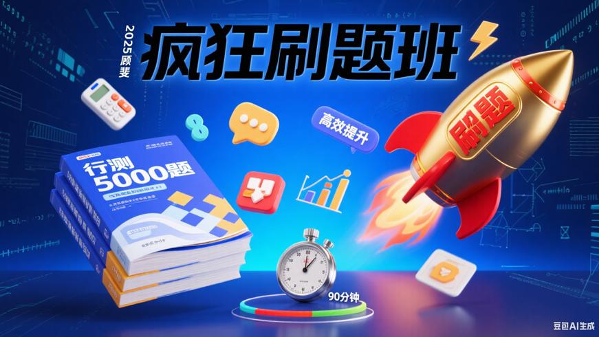 2025顾斐国考行测疯狂刷题班：高效提升解题能力