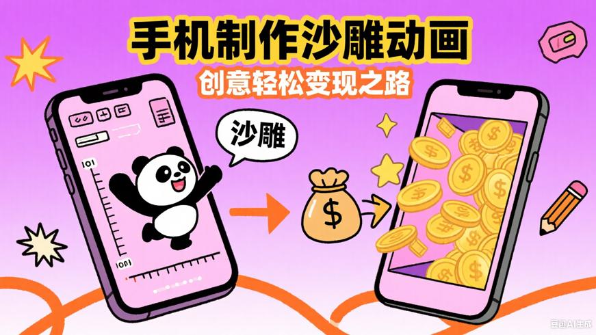 手机制作沙雕动画：创意轻松变现之路