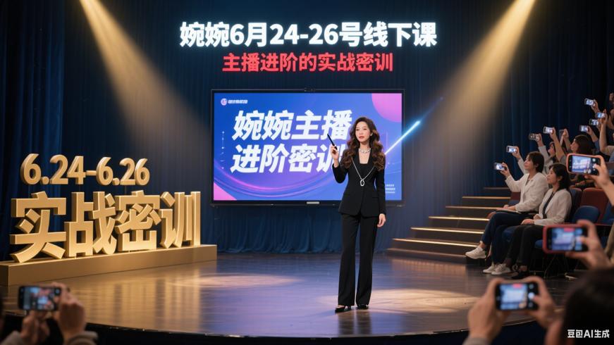 婉婉6月24-26号线下课：主播进阶的实战密训