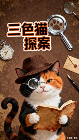 《三色猫探案》套装：猫侦探引领的幽默推理盛宴