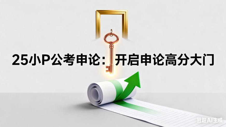 25小P公考申论：开启申论高分大门