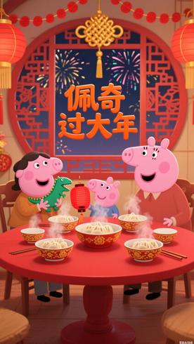 《小猪佩奇过大年》：合家欢动画的温情表达