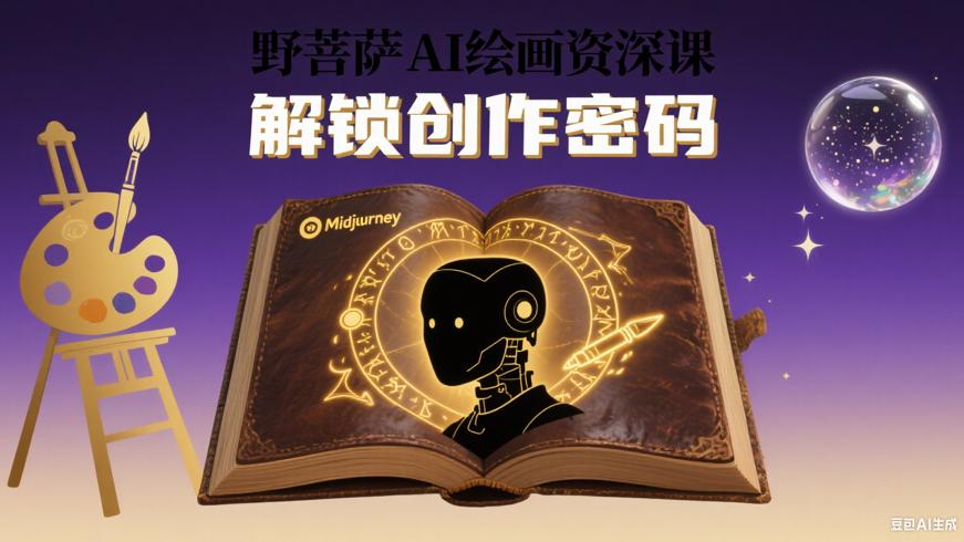野菩萨AI绘画资深课：解锁Midjourney创作密码