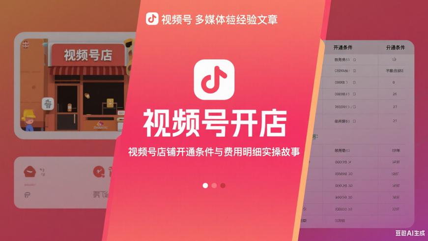 视频号店铺开通条件与费用明细实操故事
