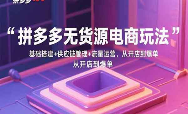 拼多多无货源电商2