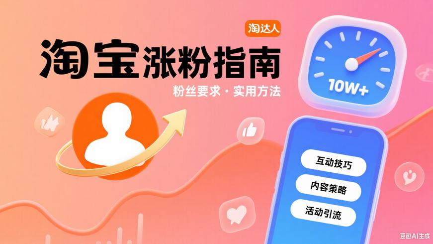 淘宝达人粉丝数量要求与涨粉实用方法全解析