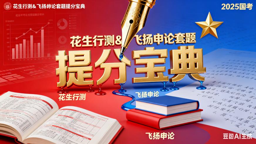 2025国考：花生行测&飞扬申论套题提分宝典