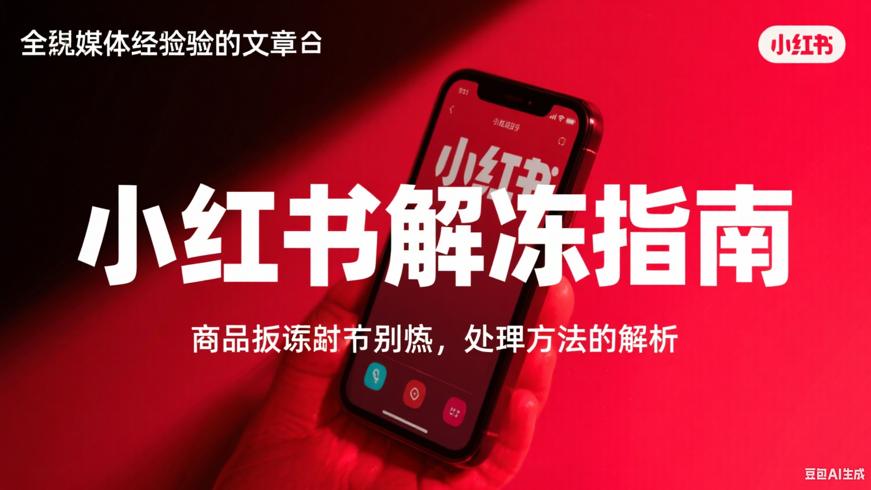 小红书商品被冻结别慌！处理方法全解析