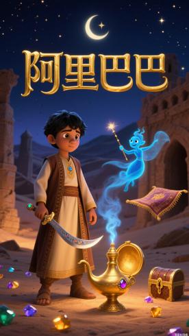 《阿里巴巴与神灯》动画：奇幻冒险与合作精神的启蒙之作