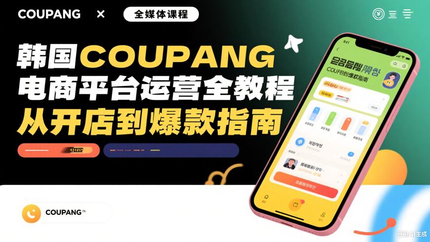 韩国COUPANG电商平台运营全教程从开店到爆款指南