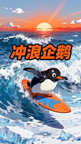 《冲浪企鹅1英语版》：热血励志的极地冲浪传奇