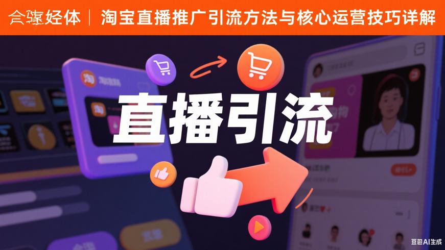 淘宝直播推广引流方法与核心运营技巧详解