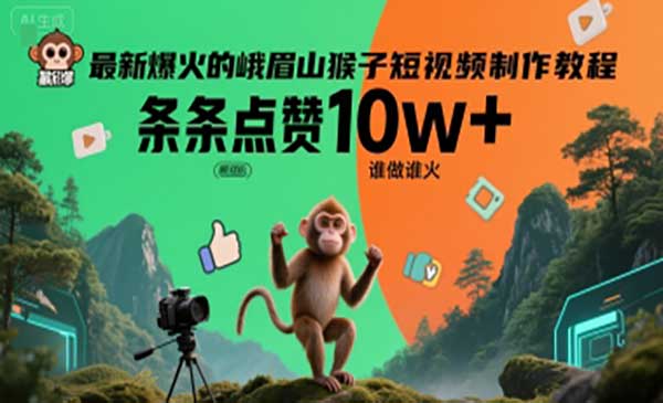 爆火猴子短视频