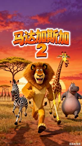 《马达加斯加2英文版》：非洲草原的欢乐冒险续章