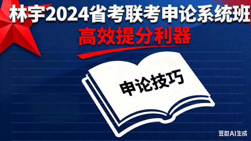 林宇2024省考联考申论系统班：高效提分利器