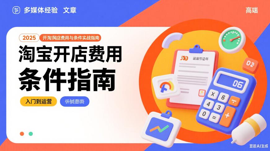 2025开淘宝网店费用与条件实战指南从入门到运营