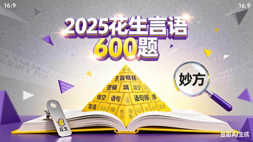 2025花生言语600题：攻克言语难关的刷题妙方
