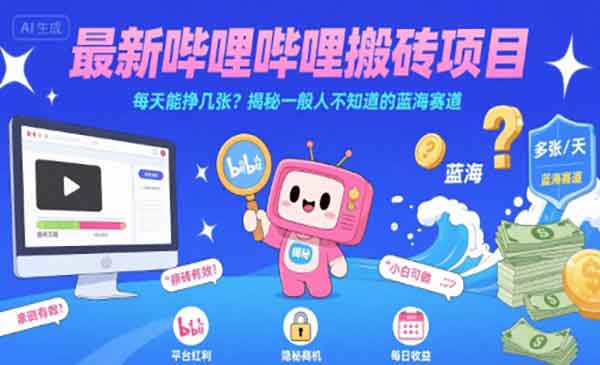 B站蓝海赛道搬砖