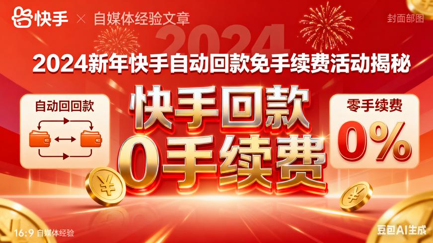 2024新年快手自动回款免手续费活动揭秘