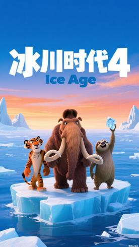 《冰川时代4》Ice Age(2012)英文中字版动画解析