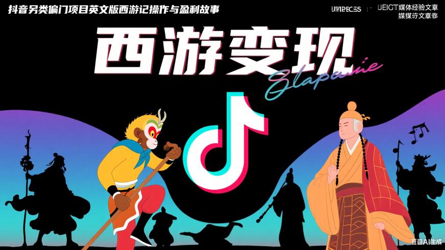 抖音另类偏门项目英文版西游记操作与盈利故事