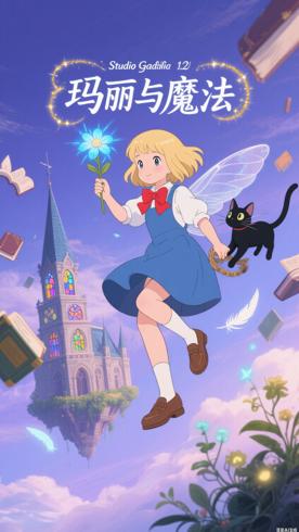 《玛丽与魔女之花》：奇幻魔法下的成长治愈之作