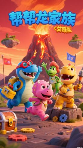 《帮帮龙家族1艾奇小队》益智冒险动画介绍