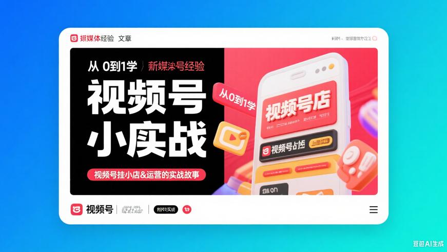 从0到1学视频号挂小店与运营的实战故事