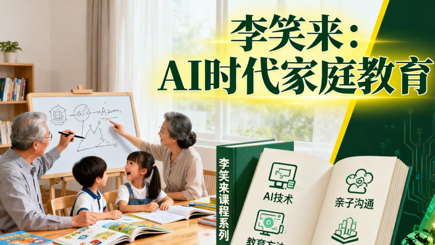 李笑来《谈AI时代的家庭教育》：洞察时代，培育未来