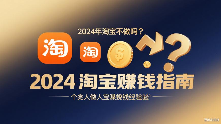 2024年淘宝还能做吗普通人做淘宝挣钱指南