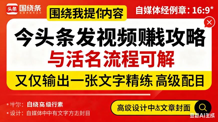 今日头条发视频赚钱攻略与实名流程全解