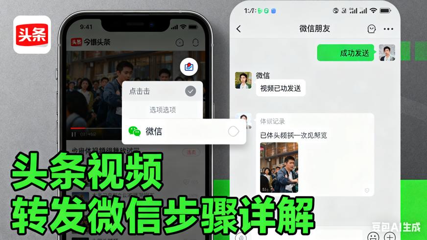 今日头条视频转发至微信全流程与查看位置详解