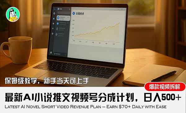 视频号AI小说推文分成
