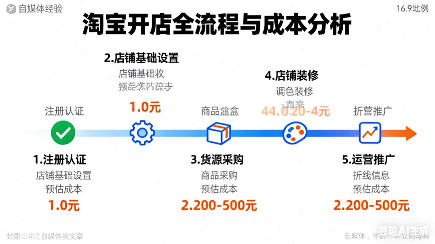 淘宝个人店铺开设全流程与成本解析