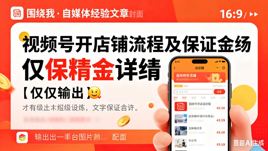 视频号开店铺全流程及保证金详解