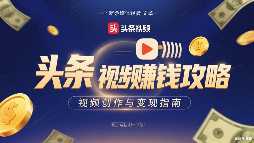 在今日头条做视频及靠视频赚钱的实用攻略