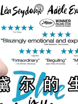 《蓝色是最温暖的颜色》（同《阿黛尔的生活》）艺术与爱火的交织